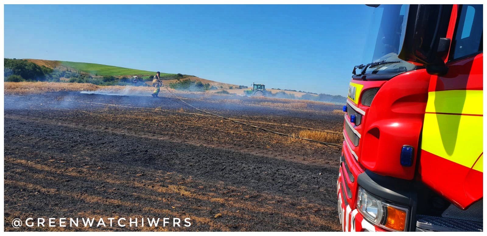 FIELD FIRE TACKLED IN SHORWELL
