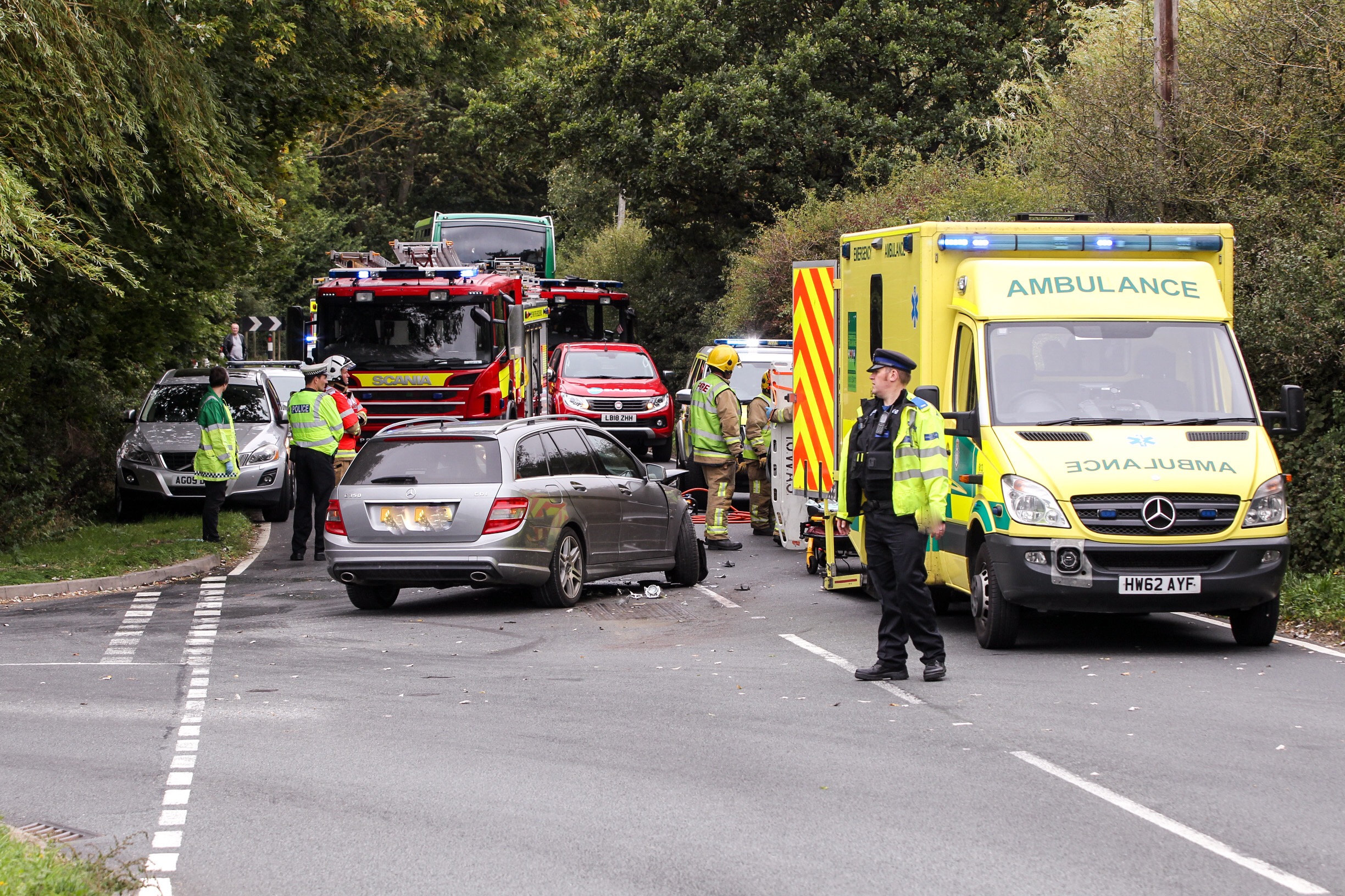 CRASH FORCES CLOSURE OF MAIN ROAD THROUGH ROOKLEY