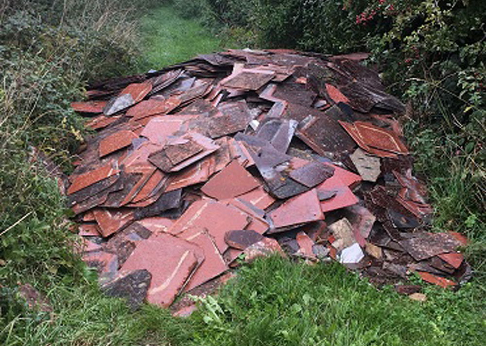 COUNCIL INVESTIGATES ASBESTOS FLY-TIP IN WROXALL