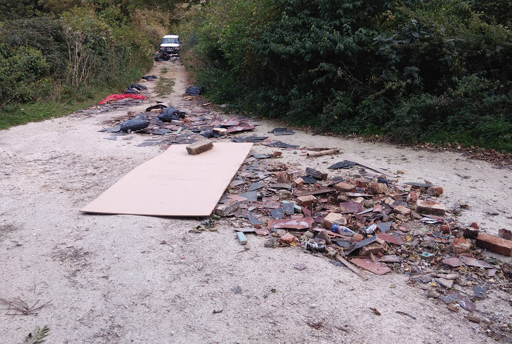 MORE BUILDING WASTE FOUND DUMPED IN THE COUNTRYSIDE