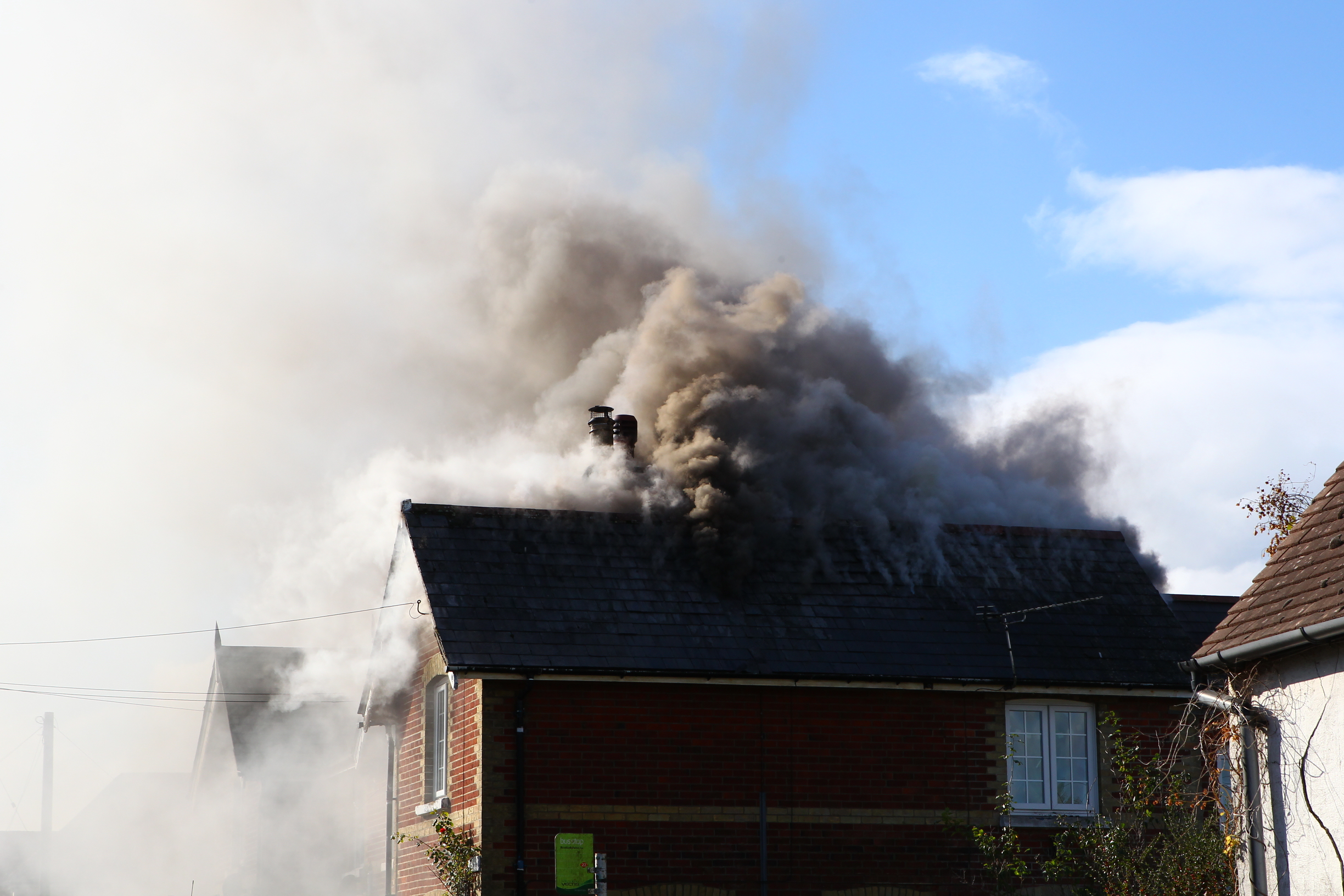 ROOF FIRE BREAKS OUT AT PROPERTY IN NEWCHURCH
