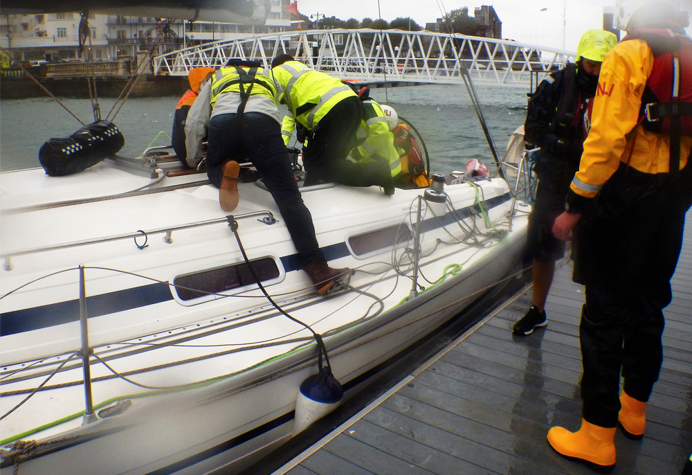 COWES LIFEBOAT AIDS SEMI-CONSCIOUS FRENCH YACHTSMAN