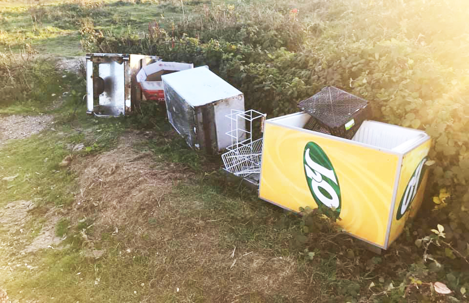 COMMERCIAL FRIDGES ILLEGALLY DUMPED ON VENTNOR DOWNS