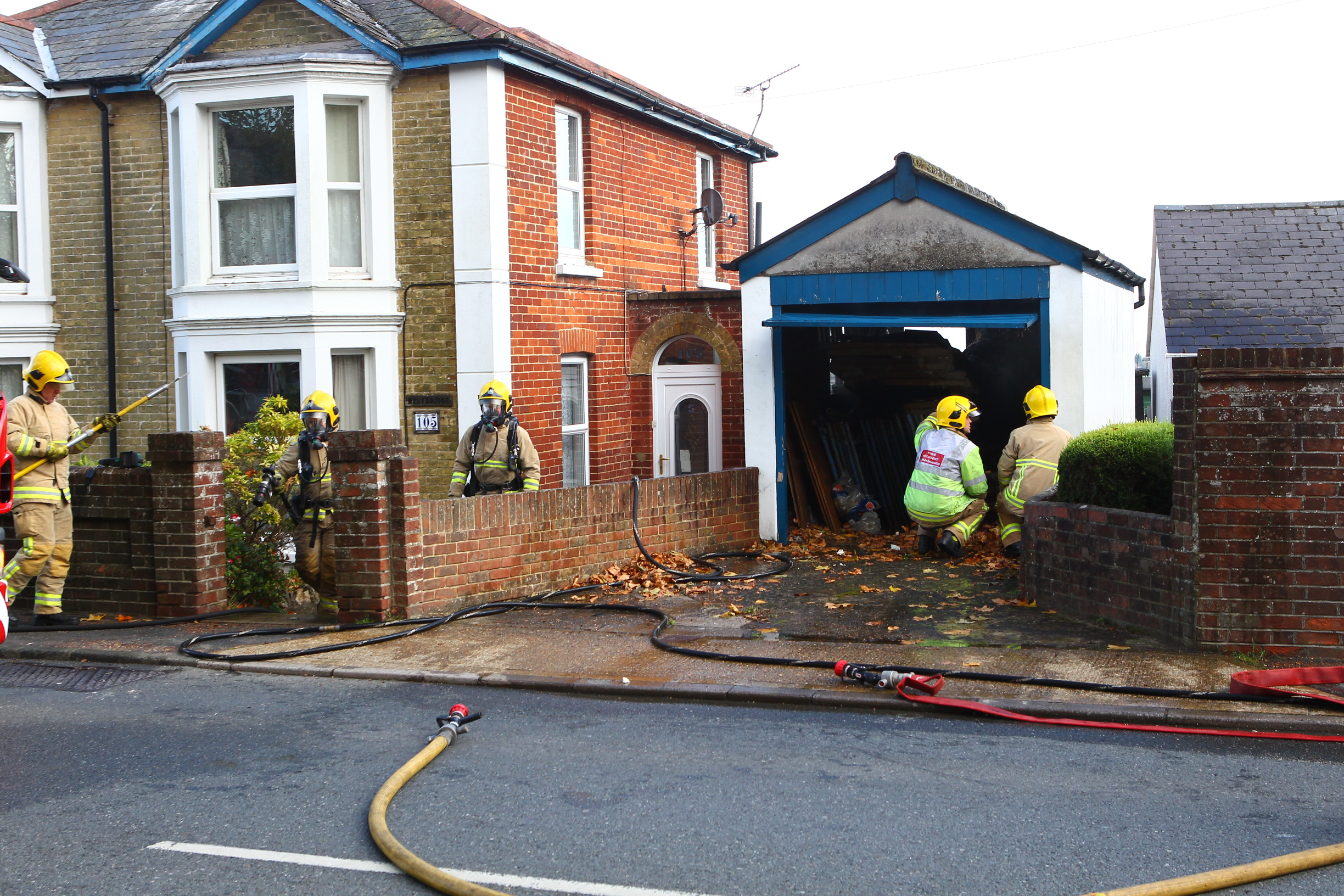 GARAGE FIRE AT PROPERTY IN RYDE