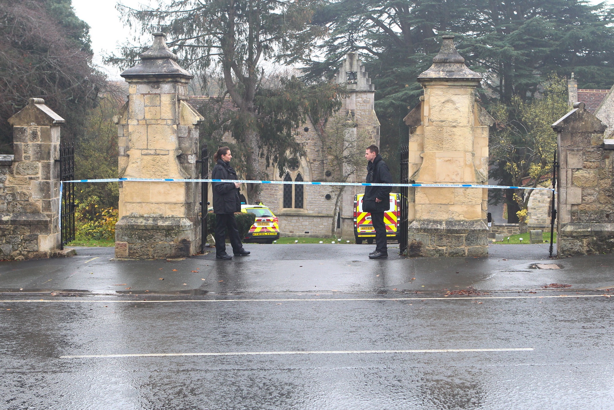 CEMETERY IN COWES CORDONED OFF AFTER BODY DISCOVERY