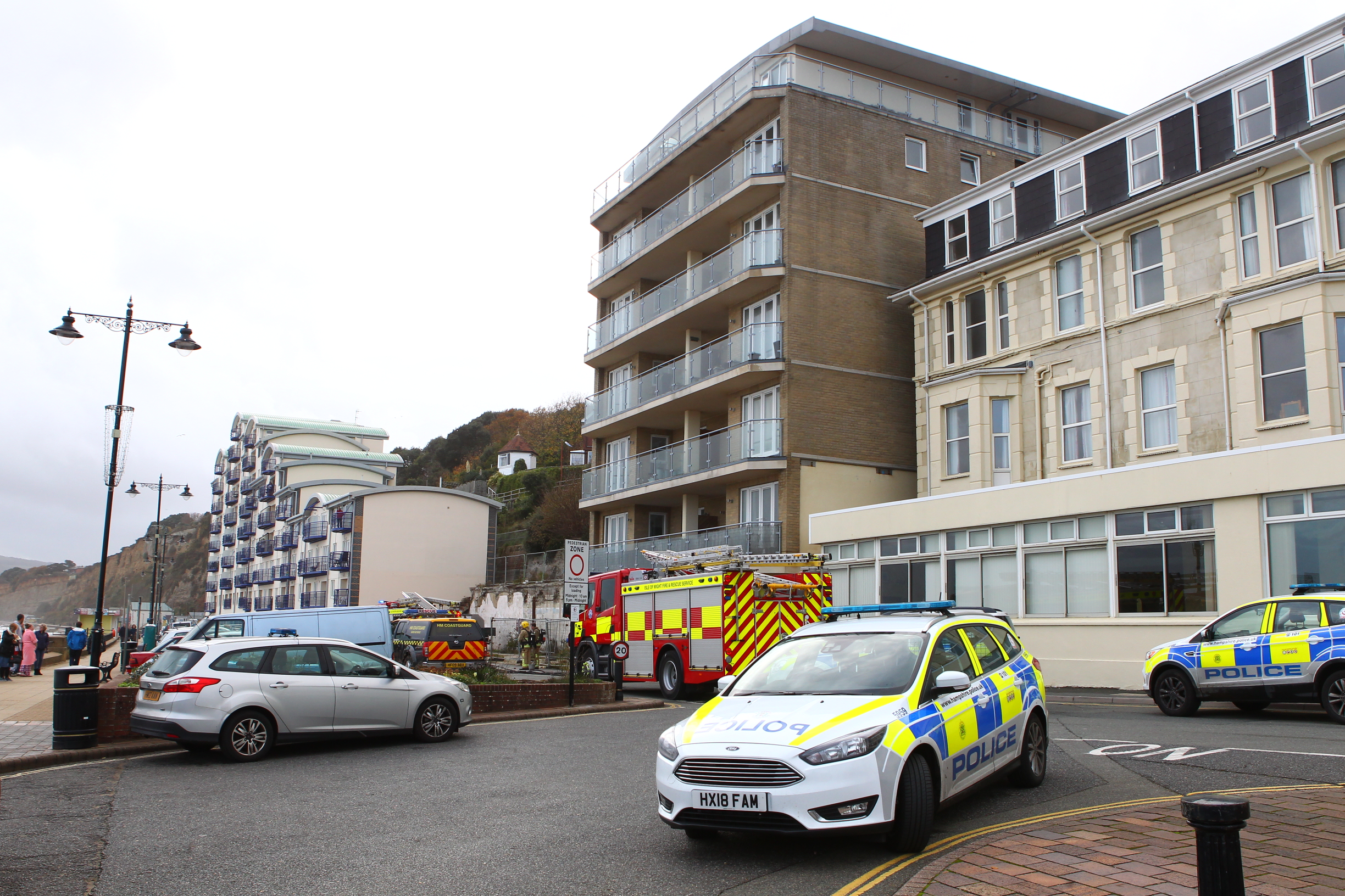 SMOKE ISSUING FROM HIGH RISE FLATS IN SANDOWN
