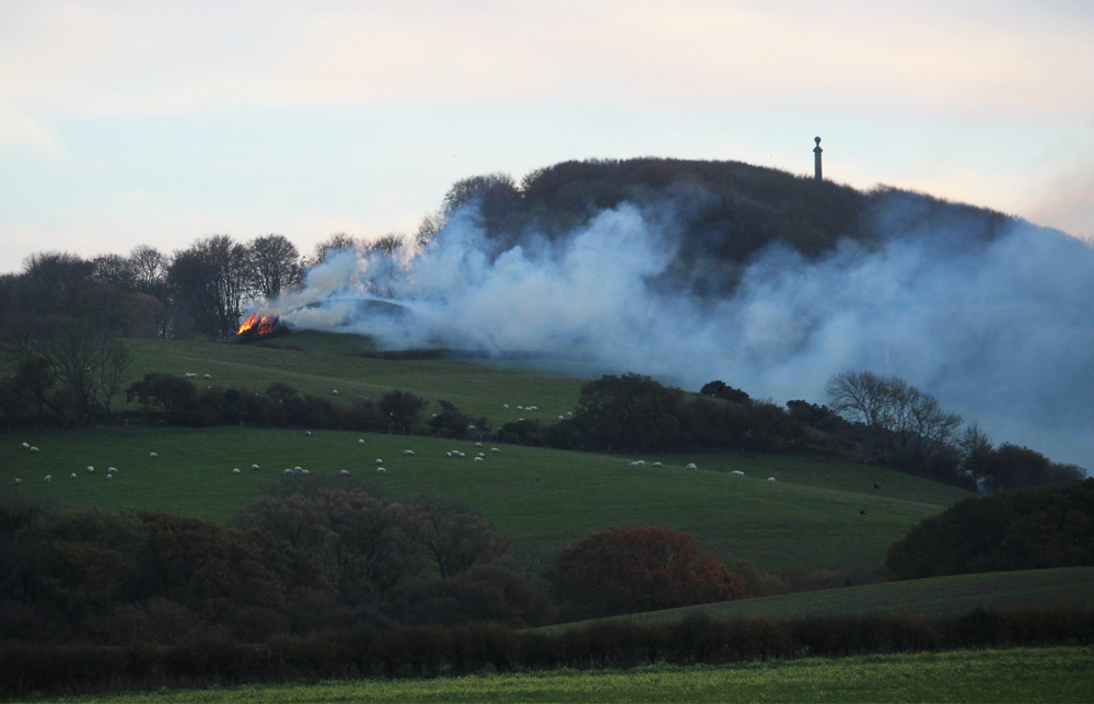 FIREFIGHTERS CALLED TO RURAL FIRE NEAR HOY MONUMENT
