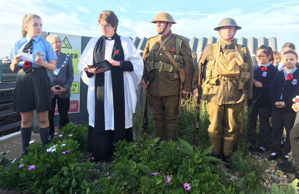 MEMORIAL GARDEN DEDICATED TO THE RAILWAYMEN OF THE FIRST WORLD WAR