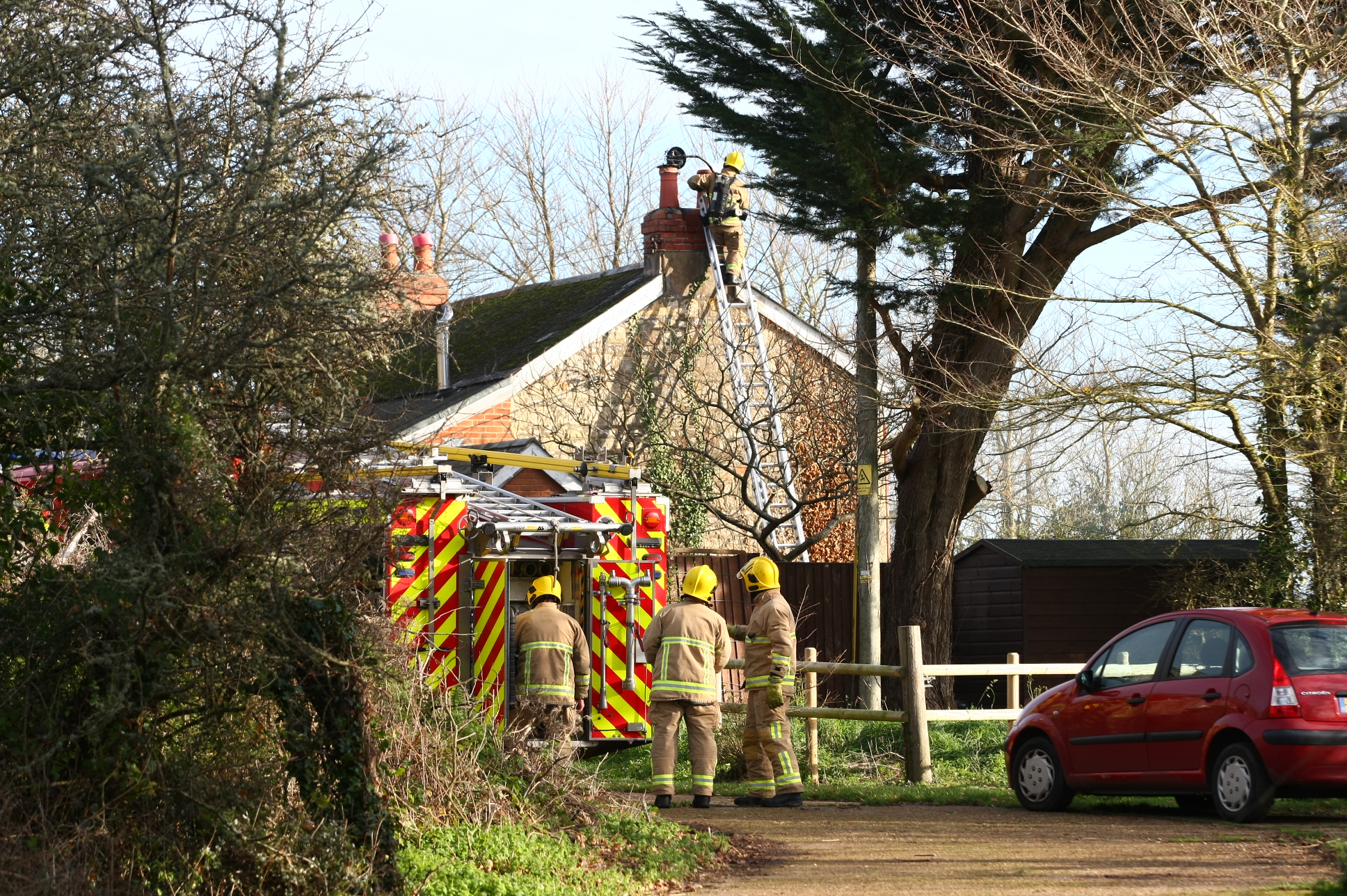 FIRE AT FARM HOUSE IN CRANMORE