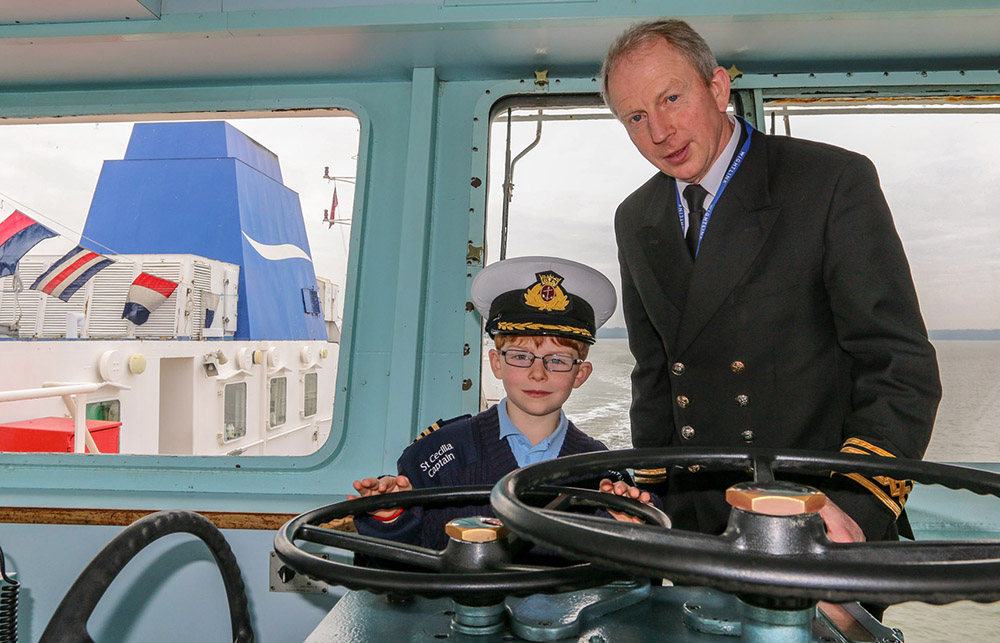 YOUNG ELLIS WAS ‘CAPTAIN FOR THE DAY’ ON WIGHTLINK’S RETIRING ST CECILIA