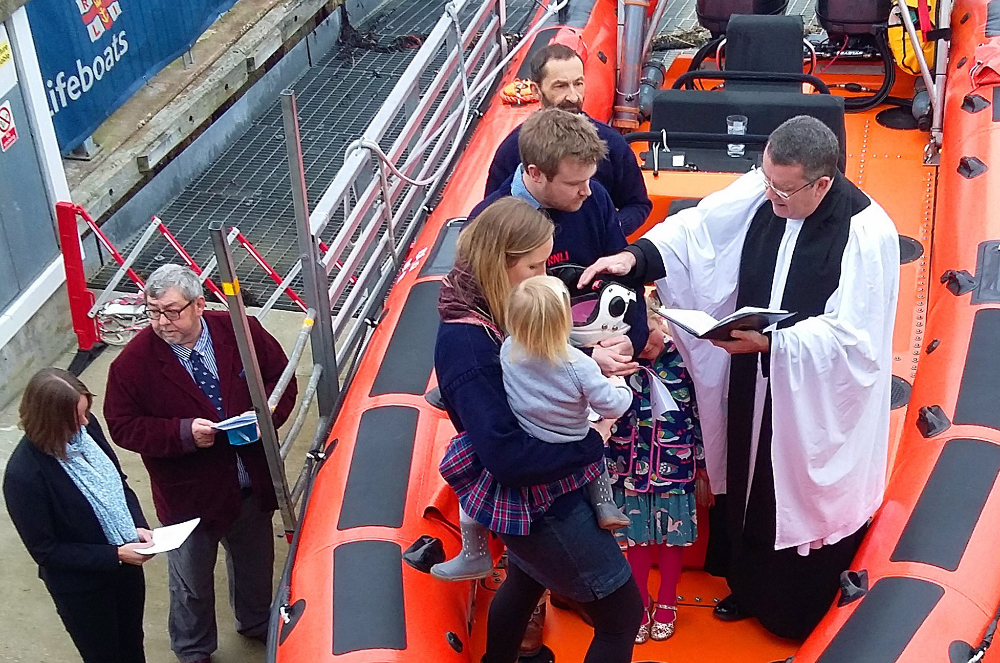 FREYA BAPTISED ON BOARD COWES RNLI LIFEBOAT