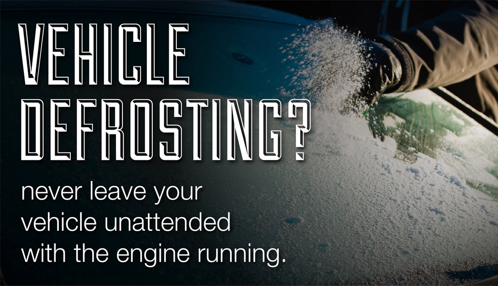 DON’T LEAVE YOUR CAR UNATTENDED ON ICY MORNINGS WARN POLICE