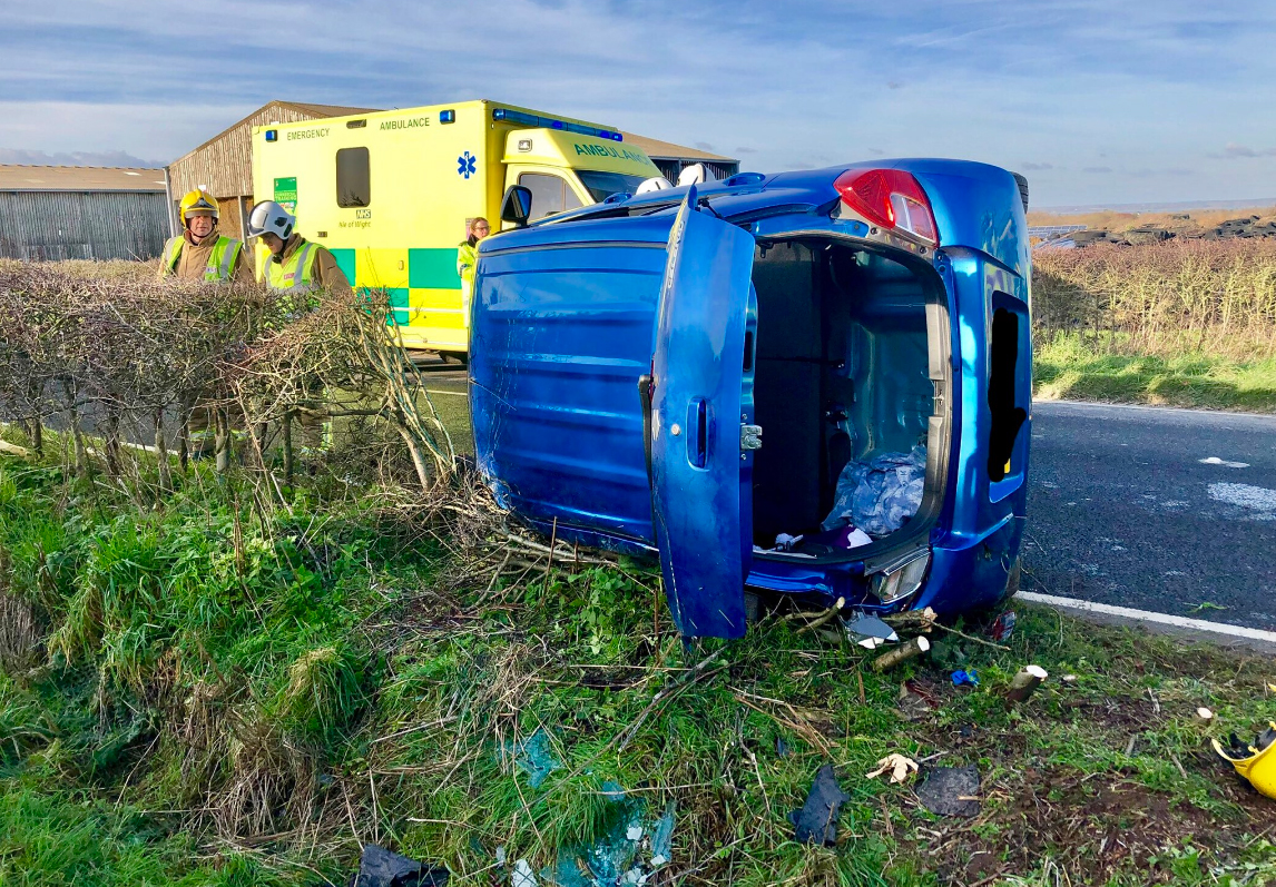 CAR ROLLS ON MIDDLE ROAD NEAR FRESHWATER