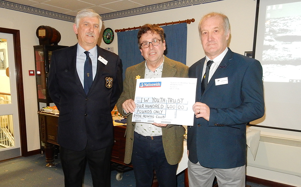 CHEQUE PRESENTATIONS APLENTY AS SUPPORTERS OF RYDE ROWING CLUB COME TOGETHER