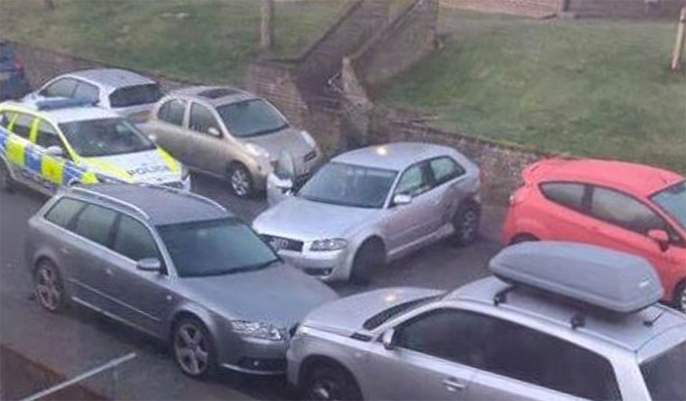 CARS DAMAGED IN COWES CRASH