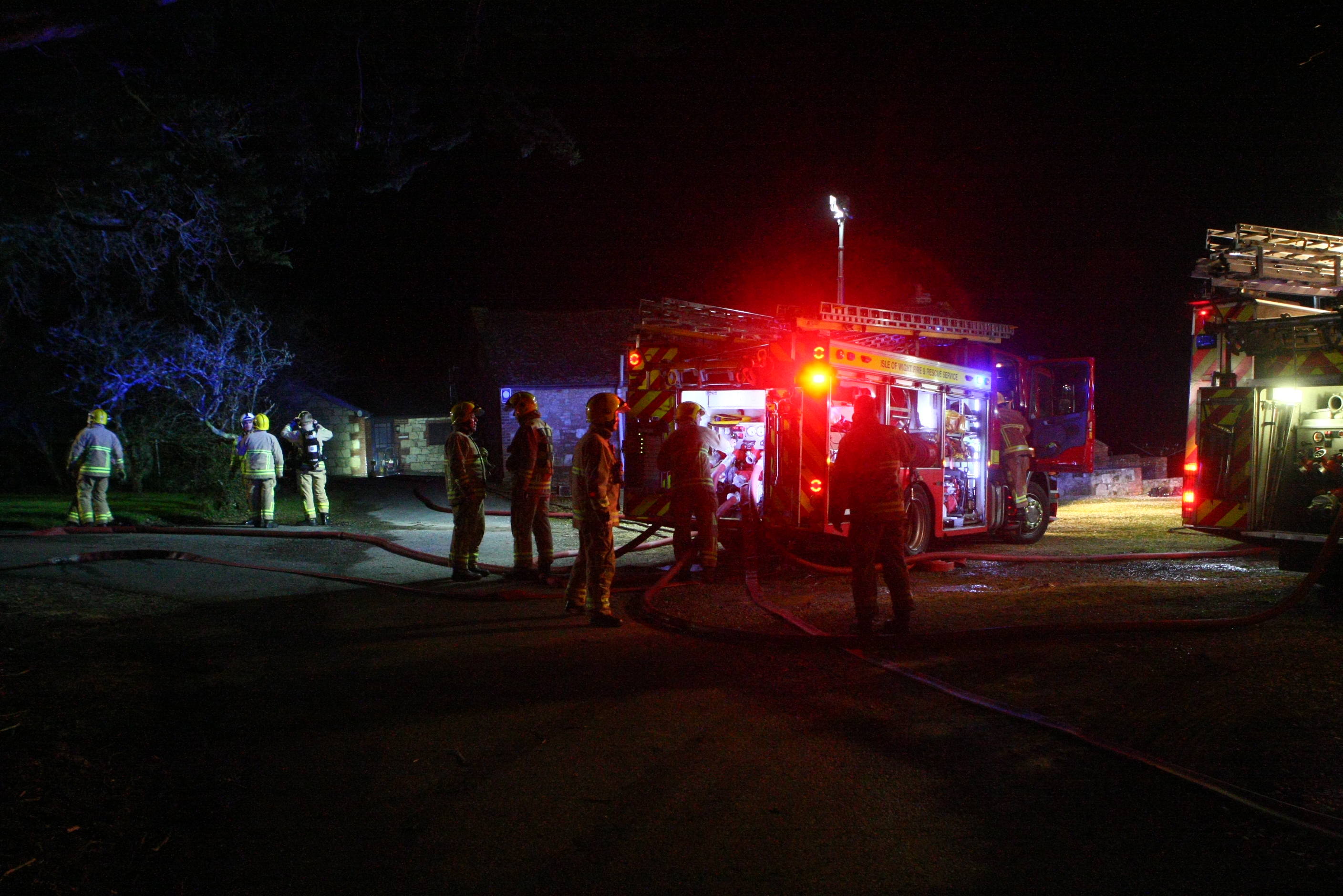 HOLIDAY LET PROPERTY ON FIRE AT FARM IN PORCHFIELD