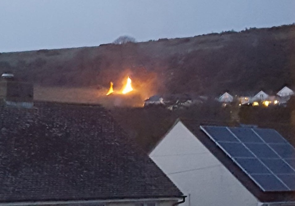 FIRE IN OPEN AT UPPER VENTNOR