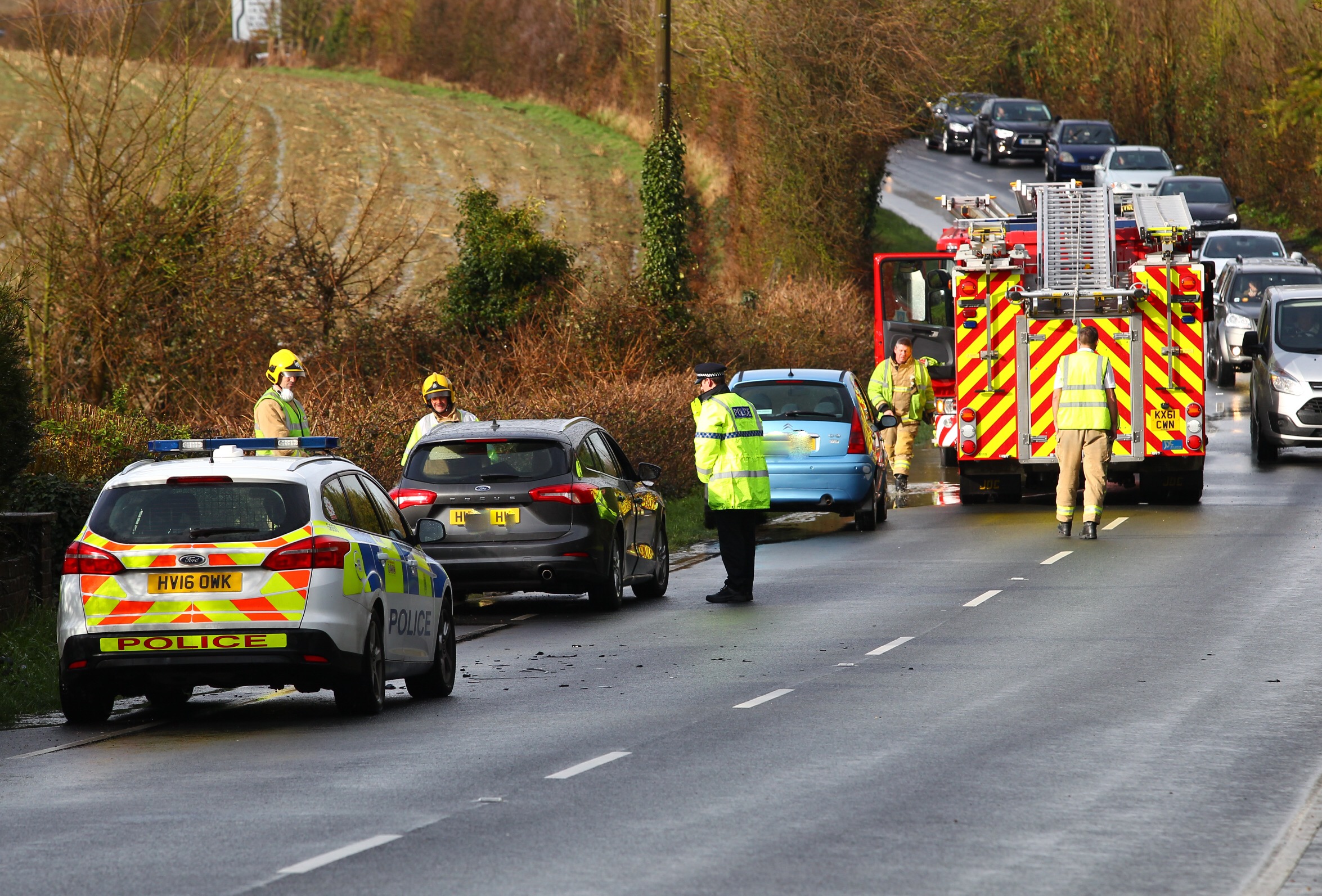 EMERGENCY SERVICES CALLED TO CRASH AT BRADING
