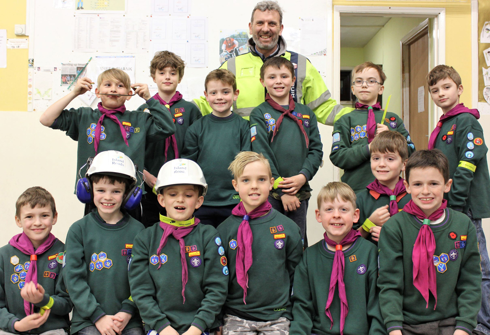 CUB SCOUTS GET ISLAND ROADS SAFETY LESSON