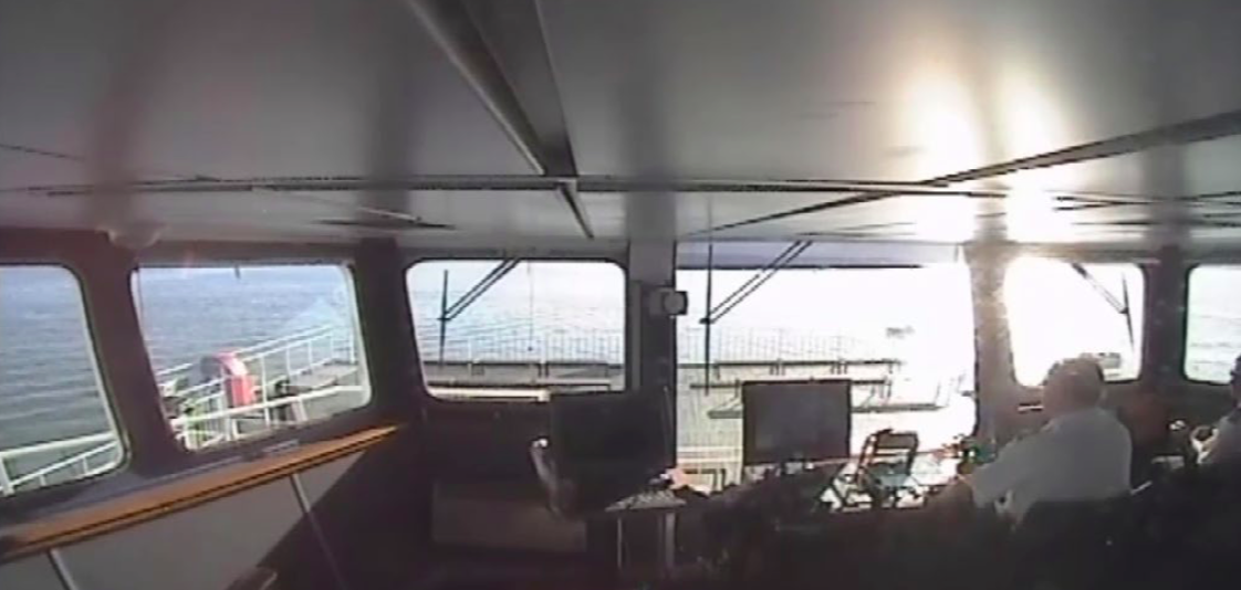 GLARING SUN A MAJOR FACTOR IN RED FUNNEL FERRY COLLISION