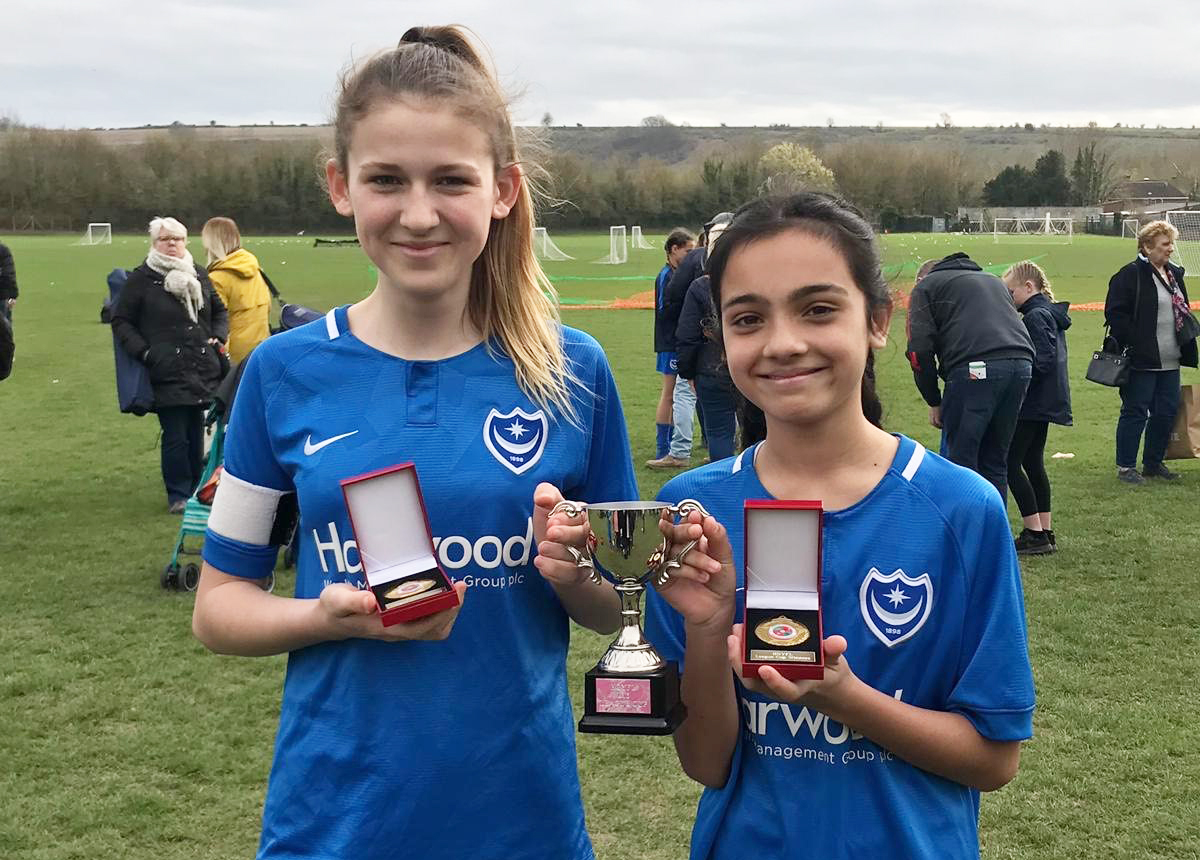 HOLLY AND SIENNA HELP SECURE GIRLS U13 LEAGUE CUP WIN