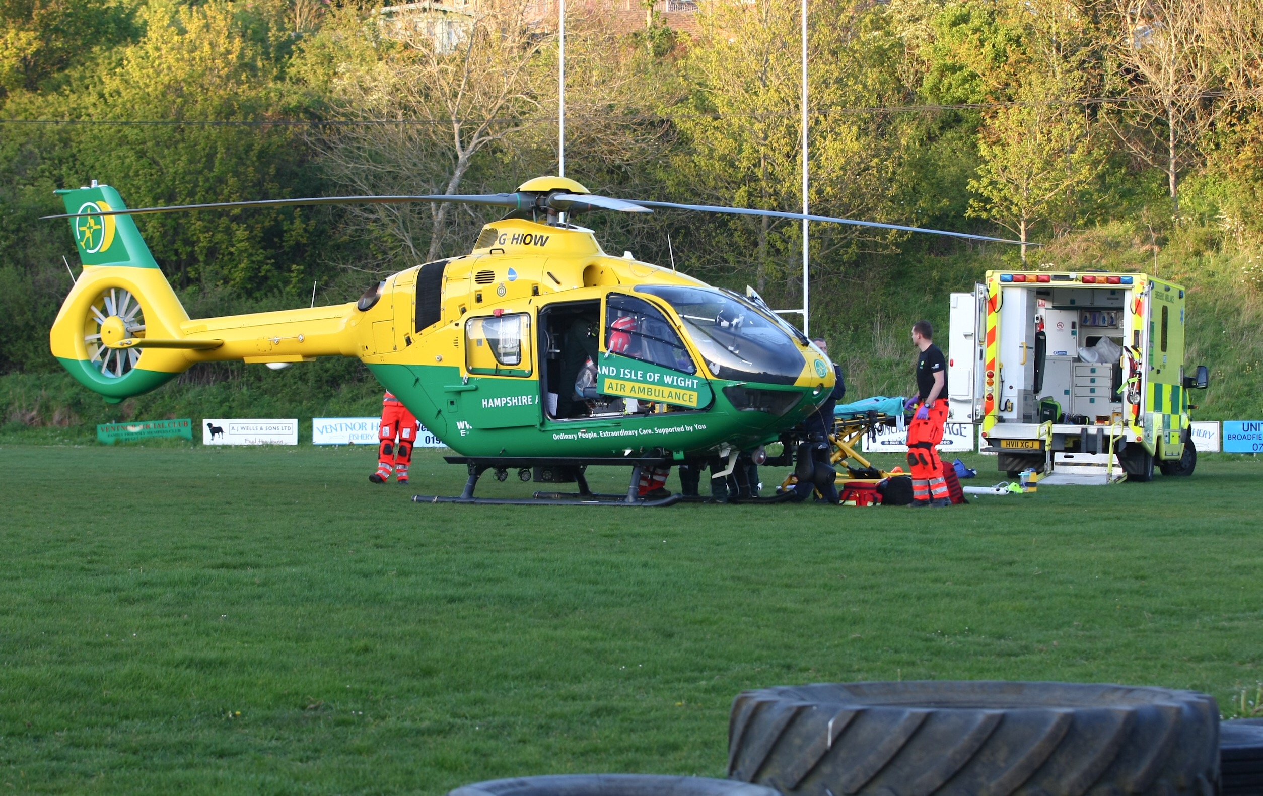 AIR AMBULANCE CALLED TO VENTNOR FOR SERIOUSLY UNWELL PATIENT
