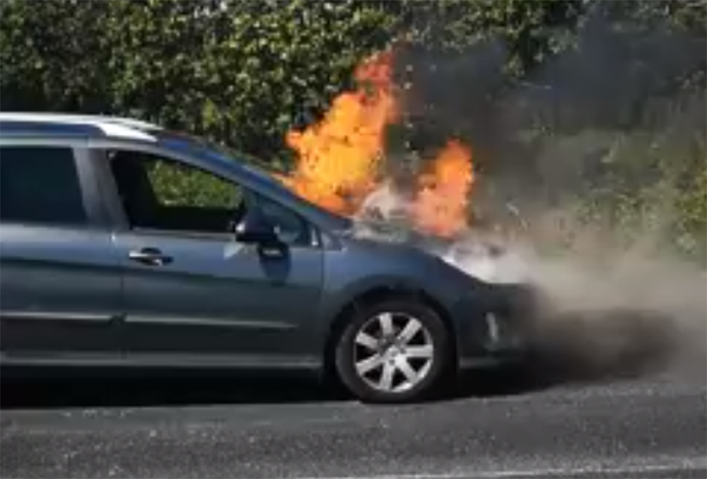 CAR FIRE ON CANTEEN ROAD