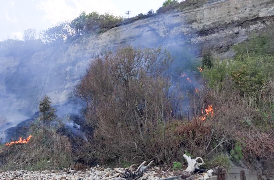 UNDERGROWTH FIRE AT SHANKLIN ESPLANADE