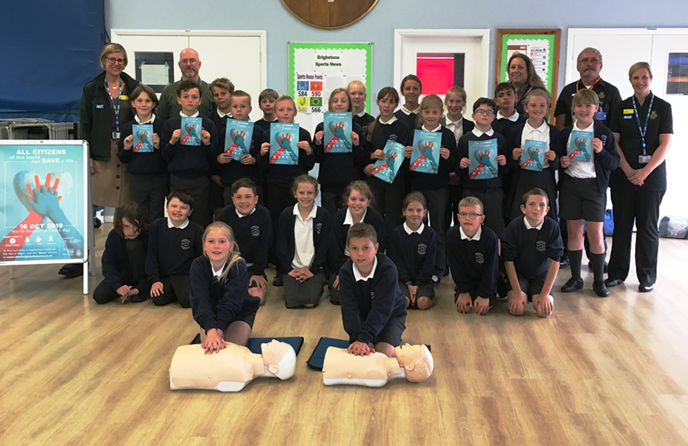 RESTART A HEART DAY COMES EARLY AS BRIGHSTONE SCHOOL CHILDREN TO RECEIVE FREE CPR TRAINING