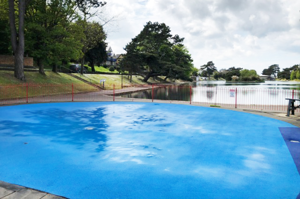 ISLAND BUSINESS CLEANS UP WATER PARK TO HELP CHARITY FROM SPLASHING THE CASH