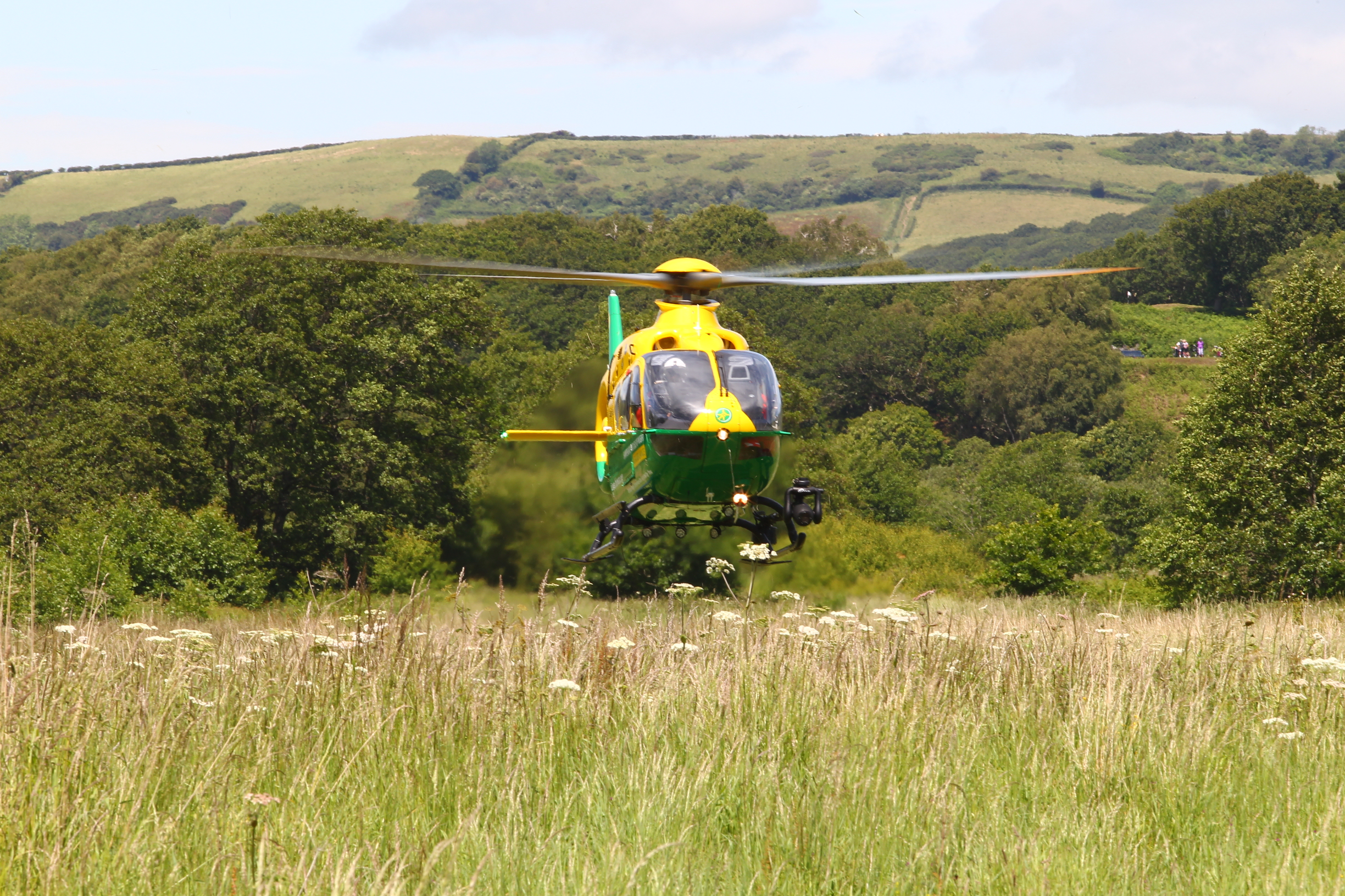 AIR AMBULANCE CALLED TO OFF-ROAD SCRAMBLER CRASH