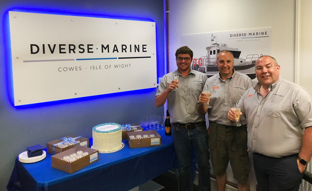 DIVERSE MARINE CELEBRATE SUCCESSFUL FIRST YEAR ON THE ISLE OF WIGHT