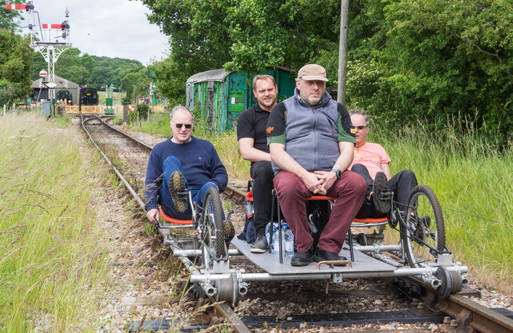STEAM TRAINS HALTED AS MOST UNUSUAL RAILWAY VEHICLE VISITS HAVENSTREET