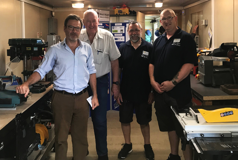 MP VISITS WEST WIGHT MEN IN SHEDS