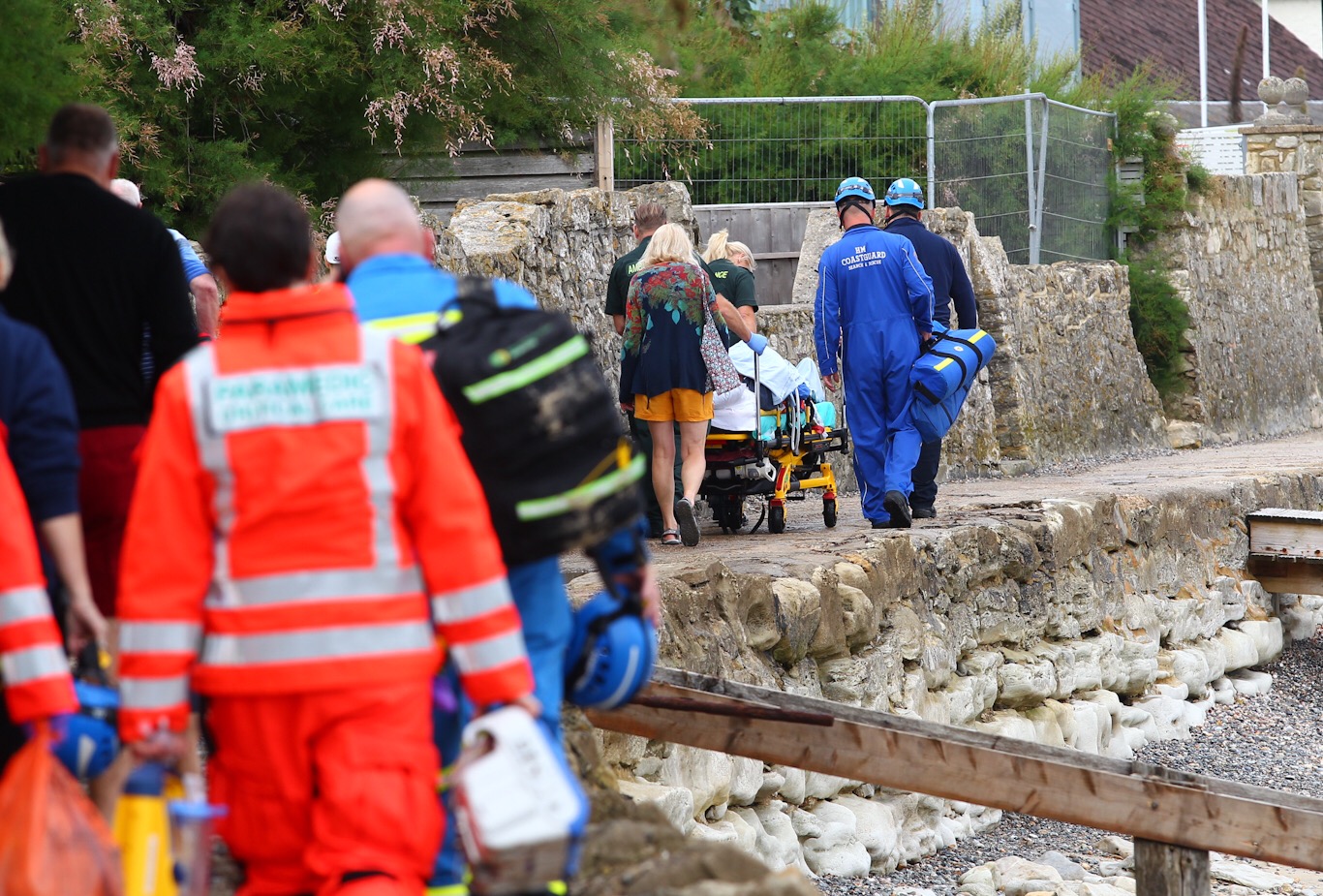 AIR AMBULANCE CALLED TO CASUALTY ON THE BEACH AT SEAVIEW