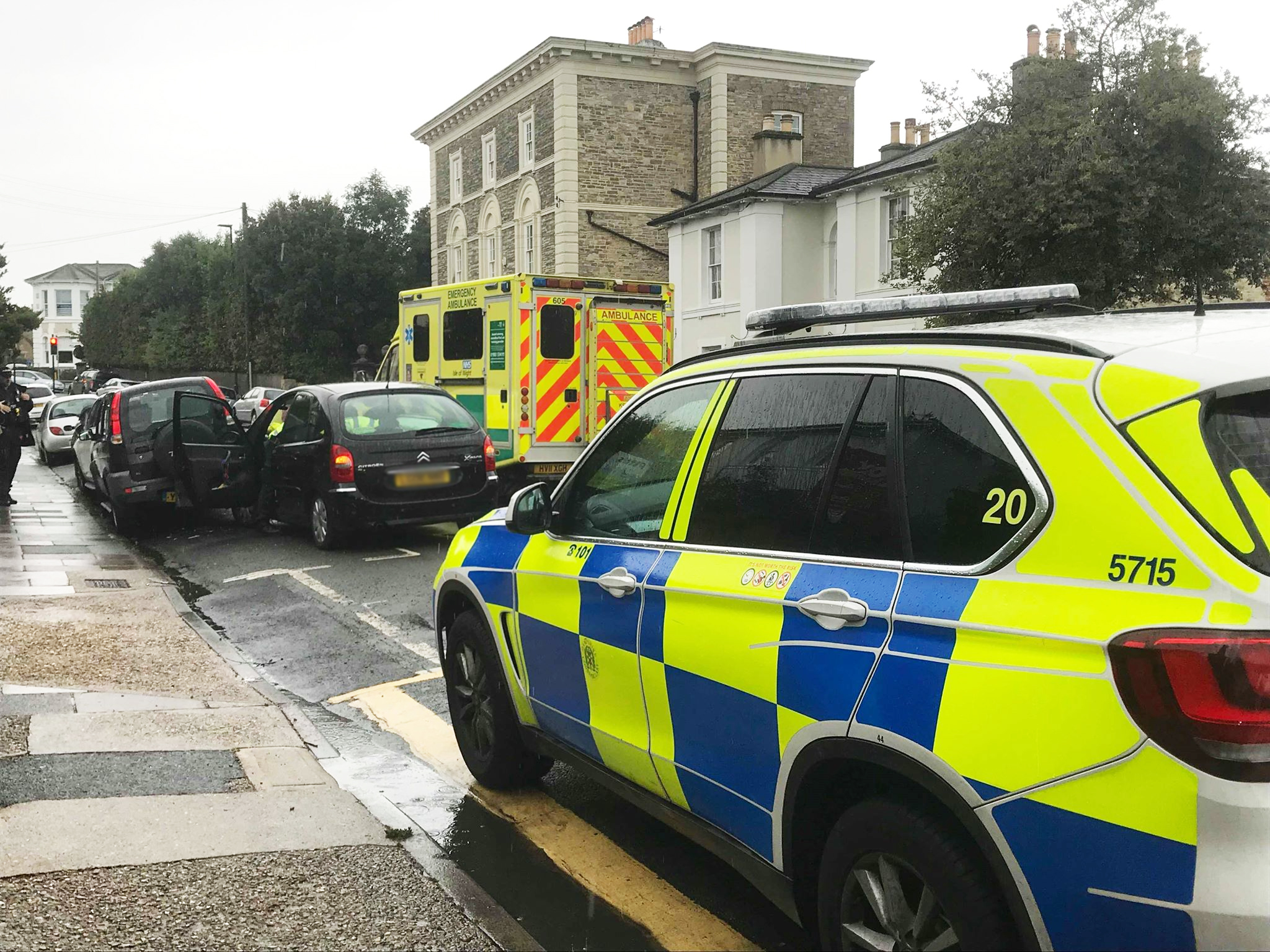 CAR PLOUGHS INTO PARKED CAR IN RYDE