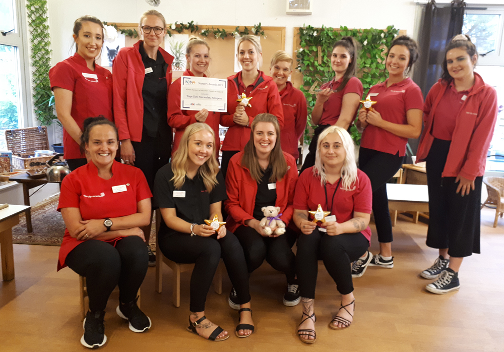 TOPS DAY NURSERIES IN NEWPORT CELEBRATE ‘NURSERY OF THE YEAR’ AWARD