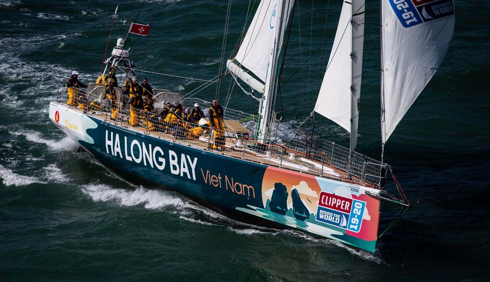 ISLE OF WIGHT SAILOR ON THE PODIUM DURING CLIPPER ROUND THE WORLD YACHT RACE