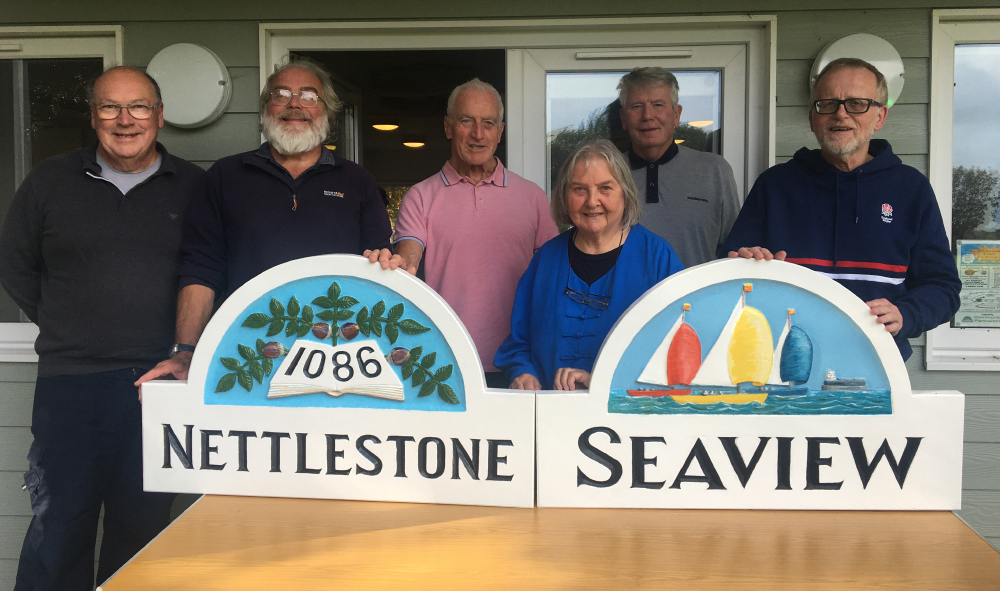 VILLAGE SIGNS RESTORED BY NETTLESTONE AND SEAVIEW SHED