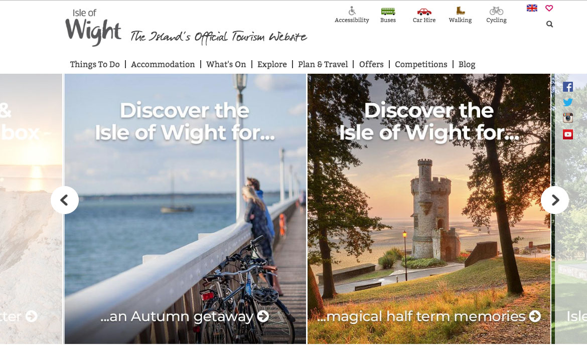 VISIT ISLE OF WIGHT SHORTLISTED FOR NATIONAL TOURIST BOARD AWARD