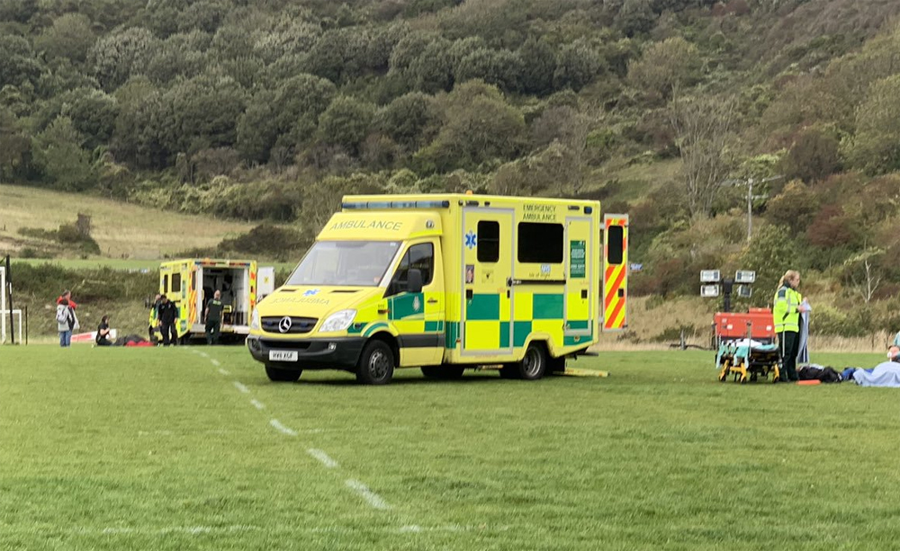 DOUBLE INJURY FORCES MATCH TO END EARLY AT WATCOMBE BOTTOM