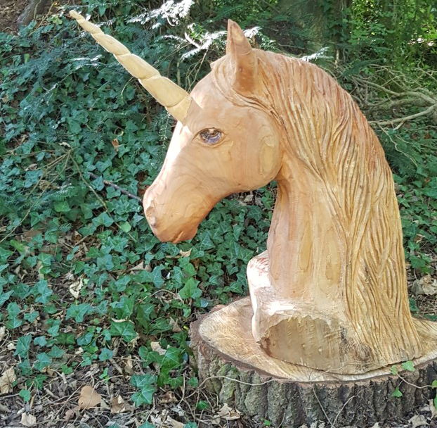 UNICORN WOOD SCULPTOR BEING AUCTIONED OFF TO BENEFIT GIFT TO NATURE