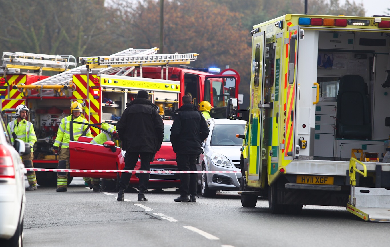 DRIVER TRAPPED AFTER 2-CAR SHUNT IN RYDE