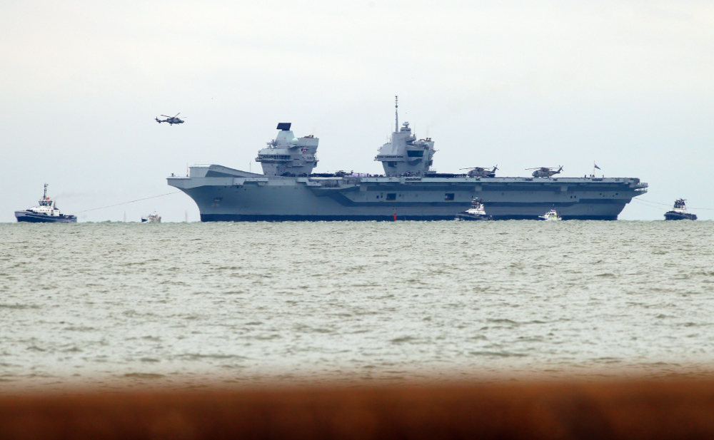 HMS PRINCE OF WALES ARRIVES IN POMPEY
