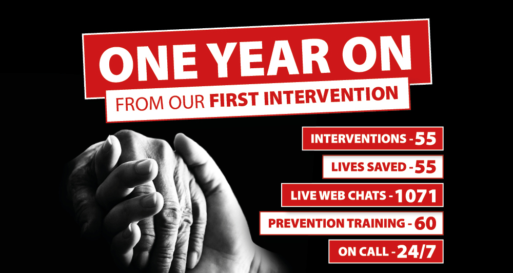 SUICIDE PREVENTION AND INTERVENTION ORGANISATION REFLECT ON FIRST 12 MONTHS