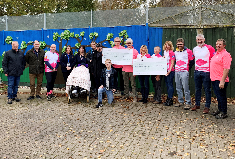 ‘ALWAYS WITH D’ CYCLISTS RAISE OVER £5,000 FOR BEAULIEU HOUSE