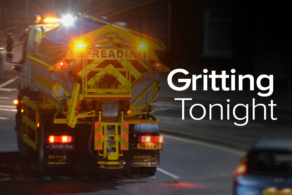 GRITTERS TO BE DEPLOYED TONIGHT FOR THE FIRST TIME THIS SEASON