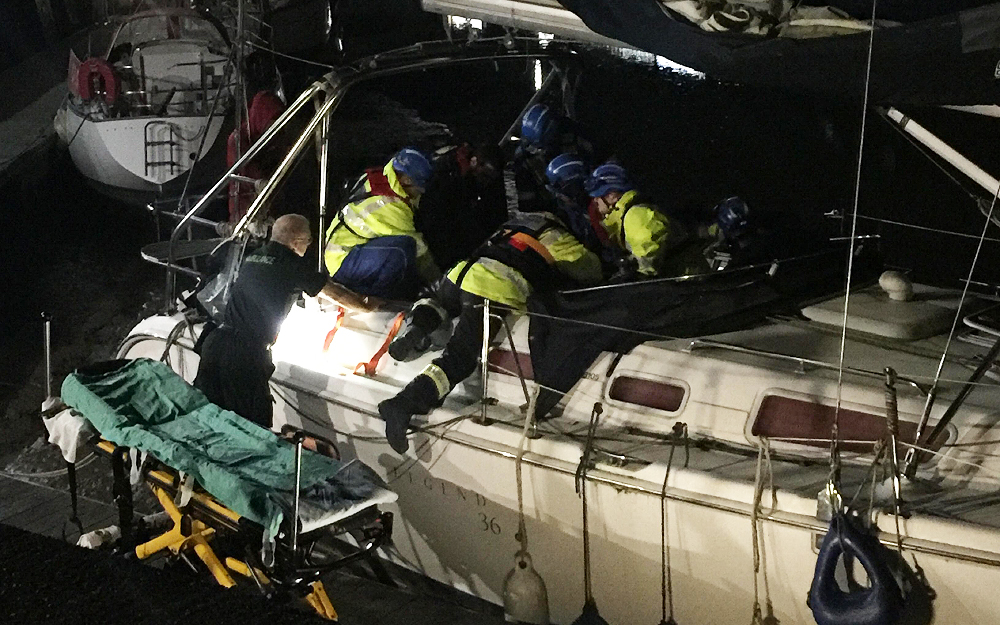 COASTGUARD TASKED TO ASSIST PARAMEDICS IN MOVING PATIENT FROM YACHT