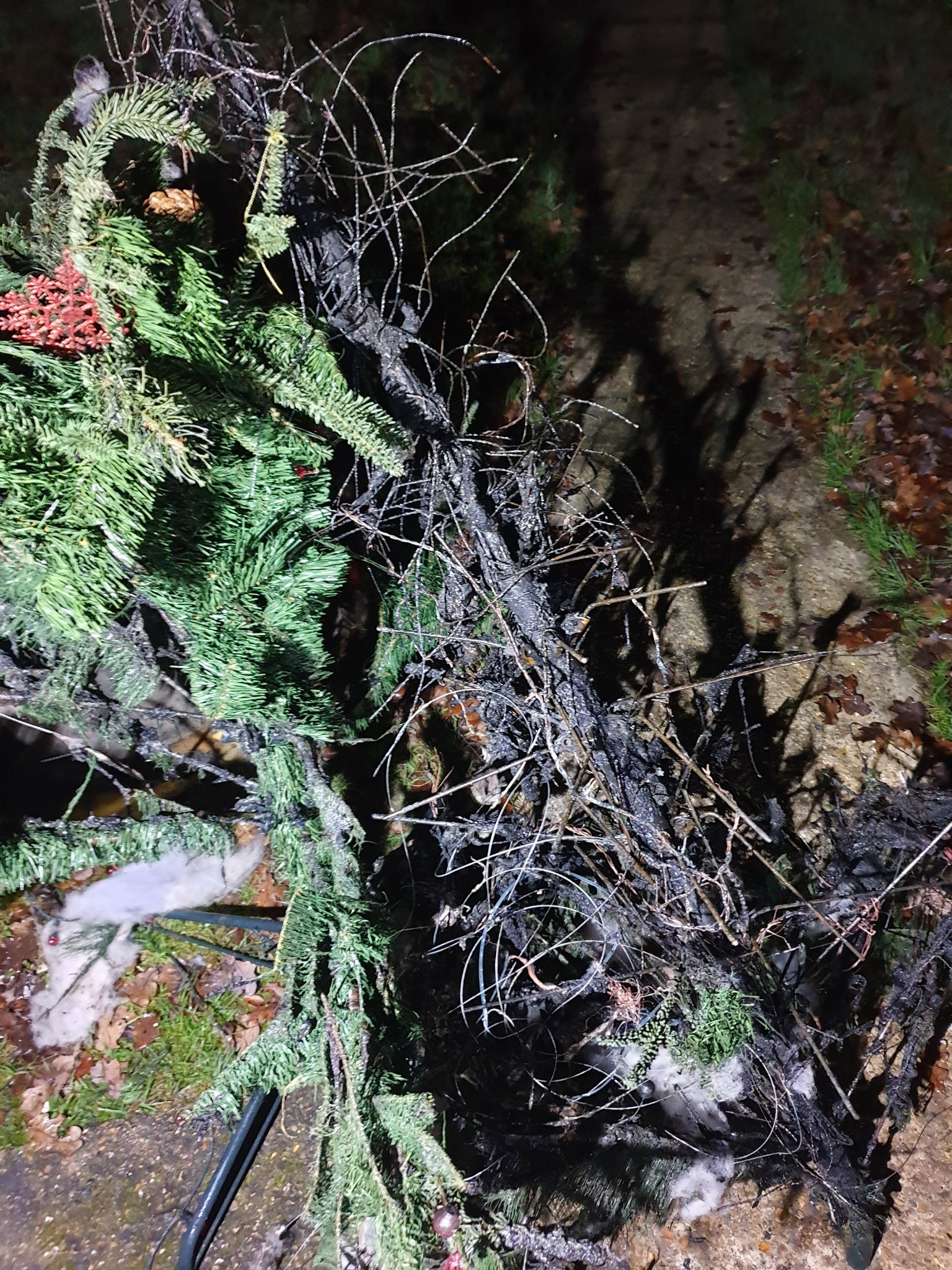 CHRISTMAS TREE LIGHTS BLAMED FOR FIRE AT THORNESS