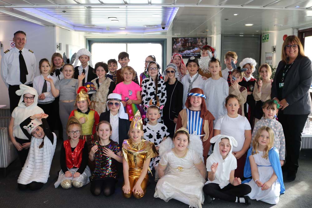 CHRISTMAS REVELLERS SERENADED ONBOARD WIGHTLINK’S FERRIES